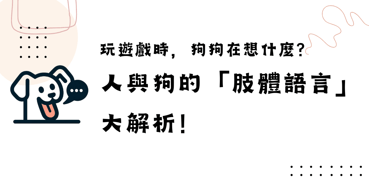 玩遊戲時，你的狗狗在想什麼？人與狗的「肢體語言」大解析！ - 台灣狗語